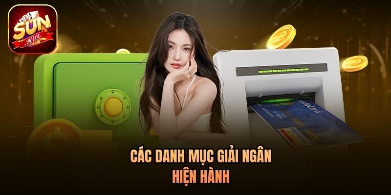 Các danh mục giải ngân hiện hành